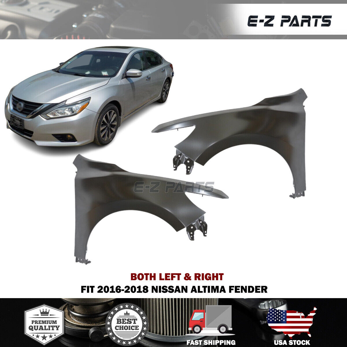 For 2016-2018 Nissan Altima Fender Both Left & Right Side