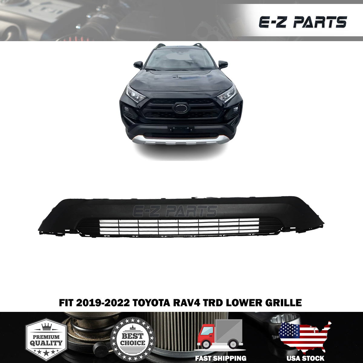 For 2019-2022 Toyota RAV4 TRD Lower Grille