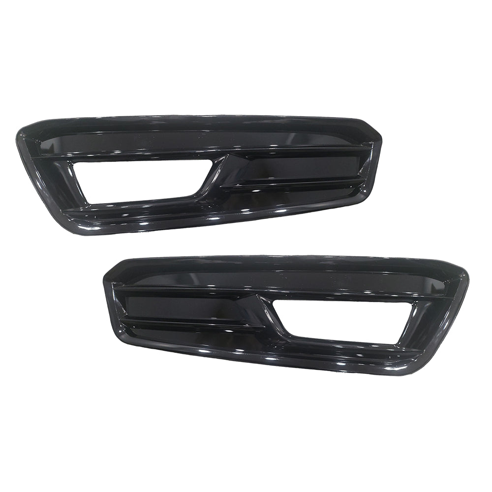 For 2015-2018 Ford Focus ST Both Left & Right Fog Lamp Light Molding Trim Bezel Gloss Black