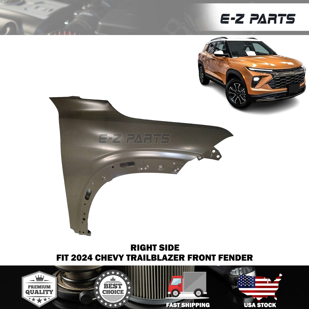 For 2024 Chevy Trailblazer Right Front Fender Passenger Side RH