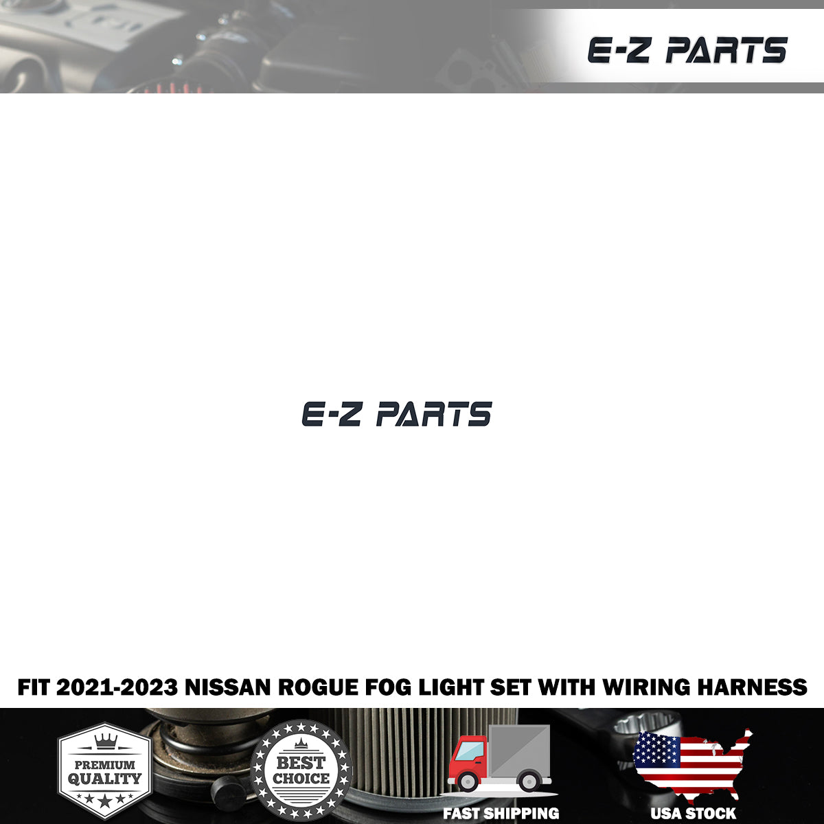 Fit 2021-2025 Nissan Rogue Fog Light Set with Wiring harness