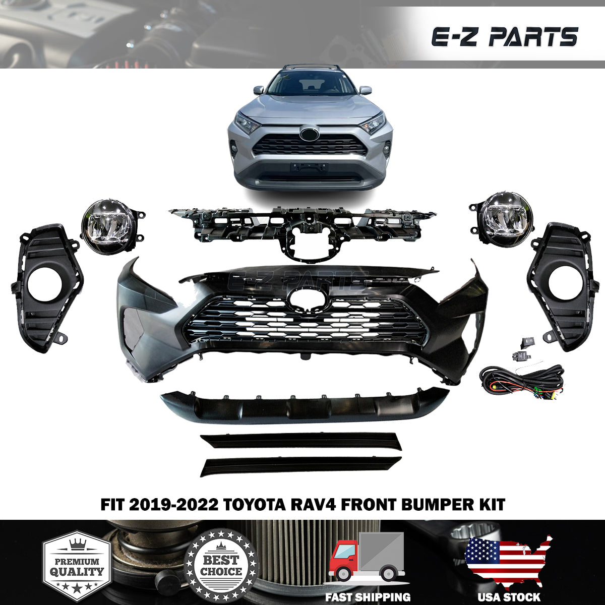 Fit 2019-2022 Toyota RAV4 Front Bumper Kit