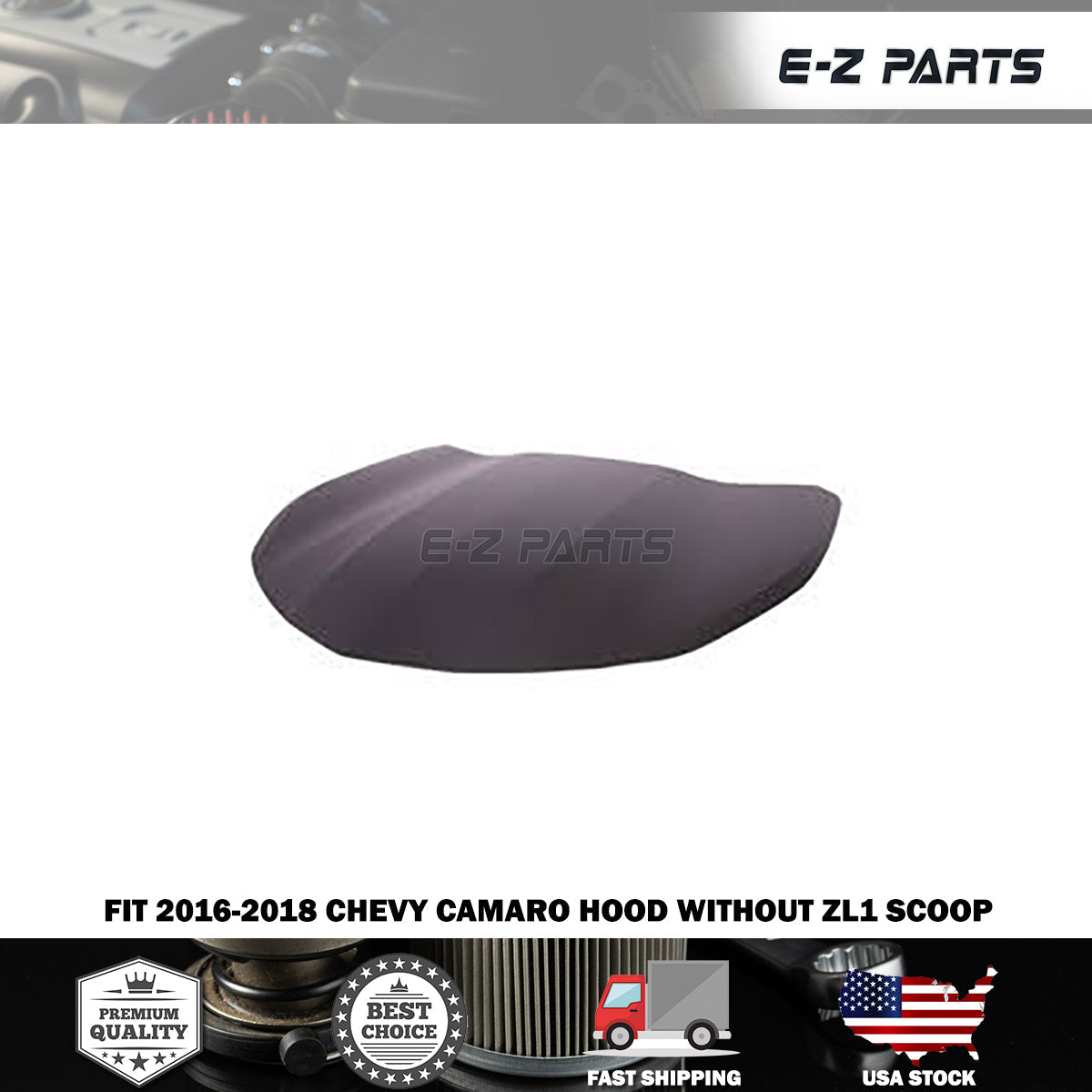 Fit 2016-2018 Chevy Camaro Hood without ZL1 Scoop