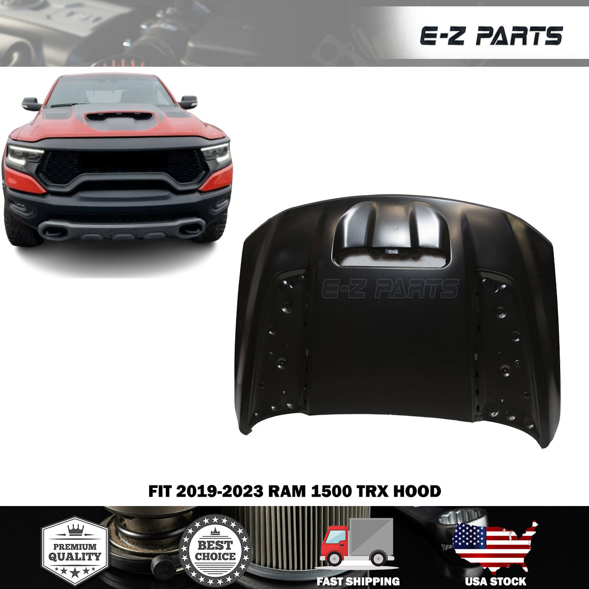 Fit 2019-2023  RAM 1500 TRX Hood