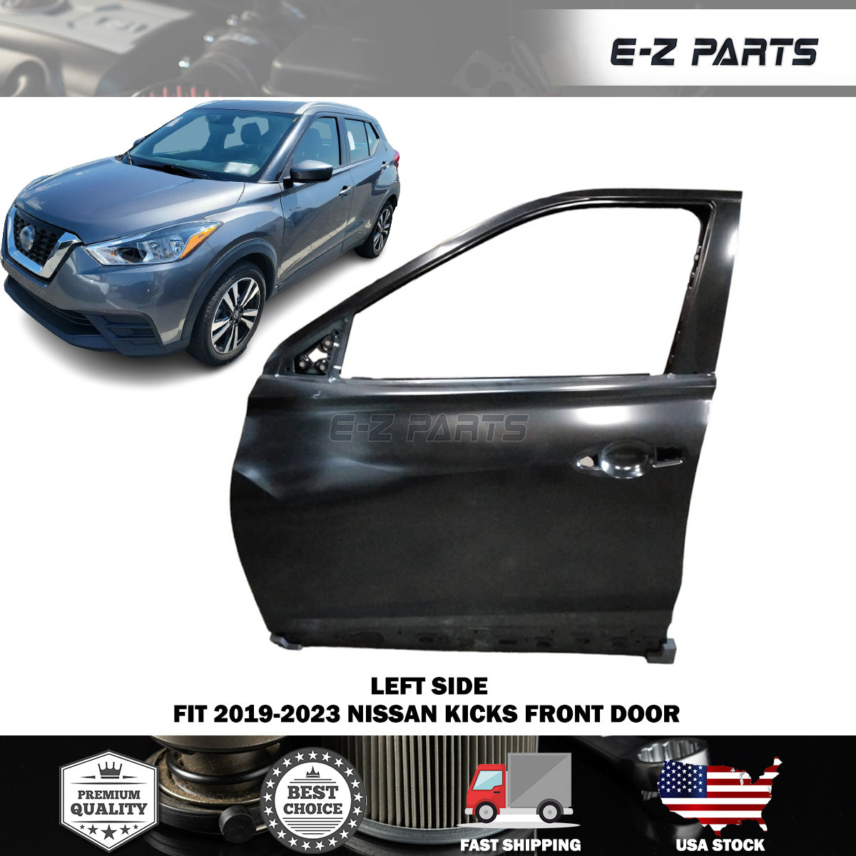 Fit 2019-2023 Nissan Kicks Left Front Door Driver Side LH