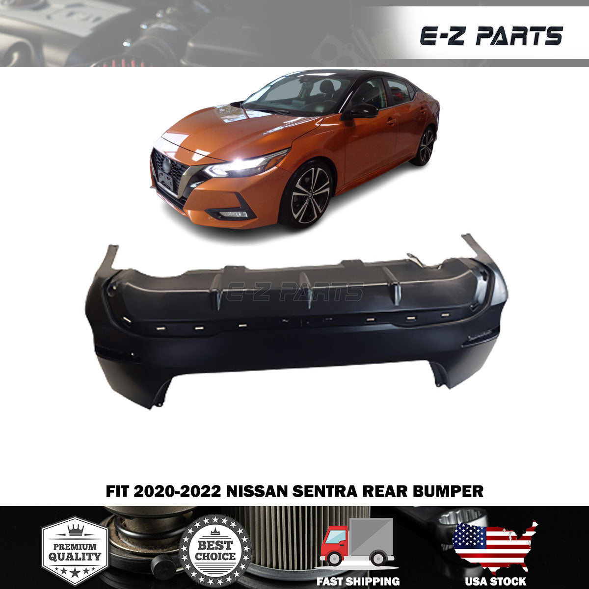 For 2020-2022 Nissan Sentra Rear Bumper