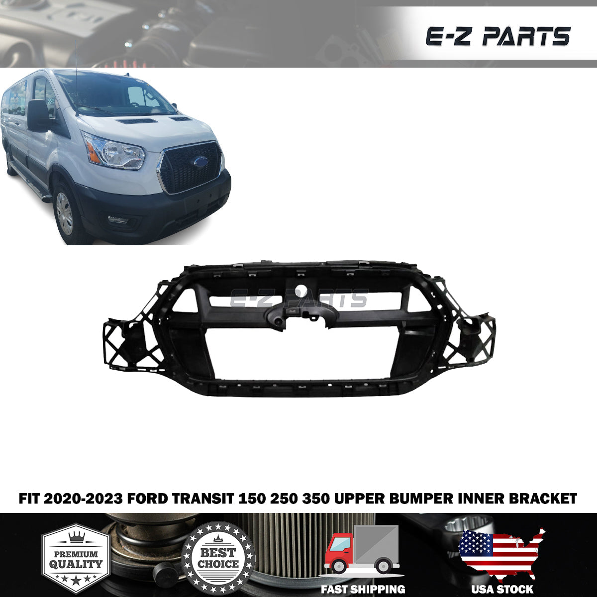 Fit 2020-2023 Ford Transit 150, 250, 350 Upper Bumper Inner Bracket
