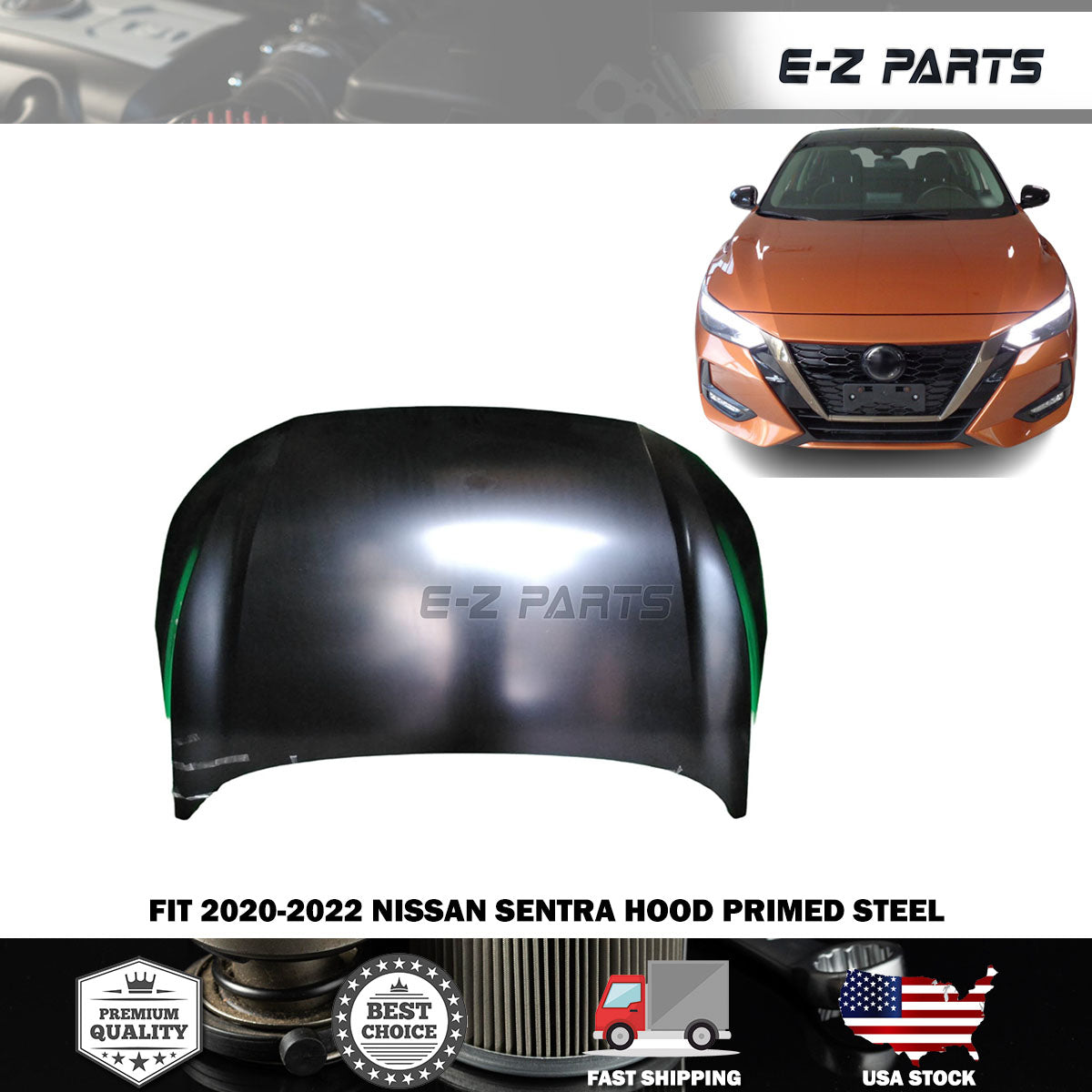 Fit 2020-2025 Nissan Sentra Hood Steel