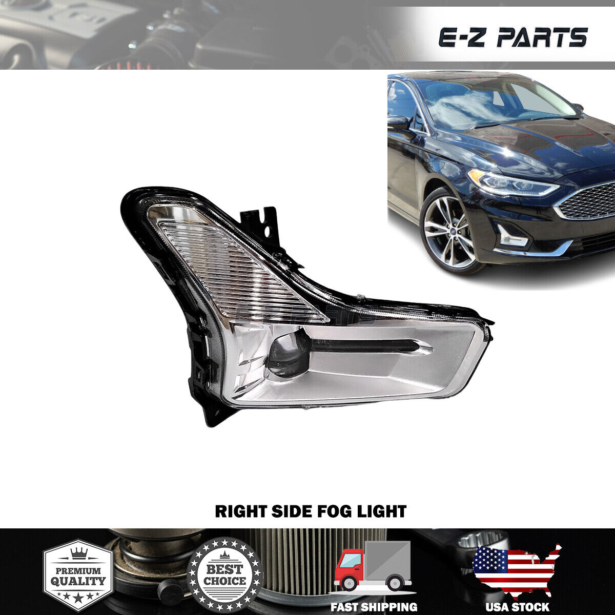 Fit 2019-2021 Ford Fusion Fog Light Right Side
