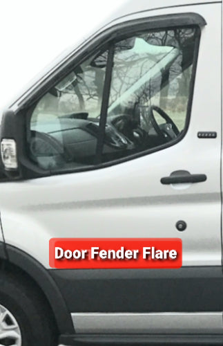 Fit 2015-2019 Ford Transit Right Side Two Piece Fender Flare for Fender and Door