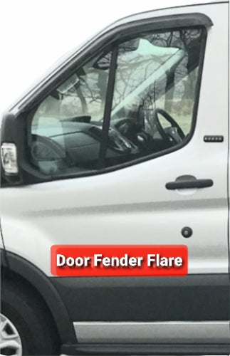 Fit 2015-2019 Ford Transit Left Side Two Piece Fender Flare for Fender and Door