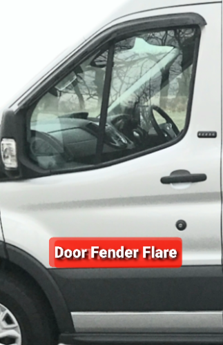 Fit 2015-2019 Ford Transit Both Left & Right Two Piece Fender Flare for Fender