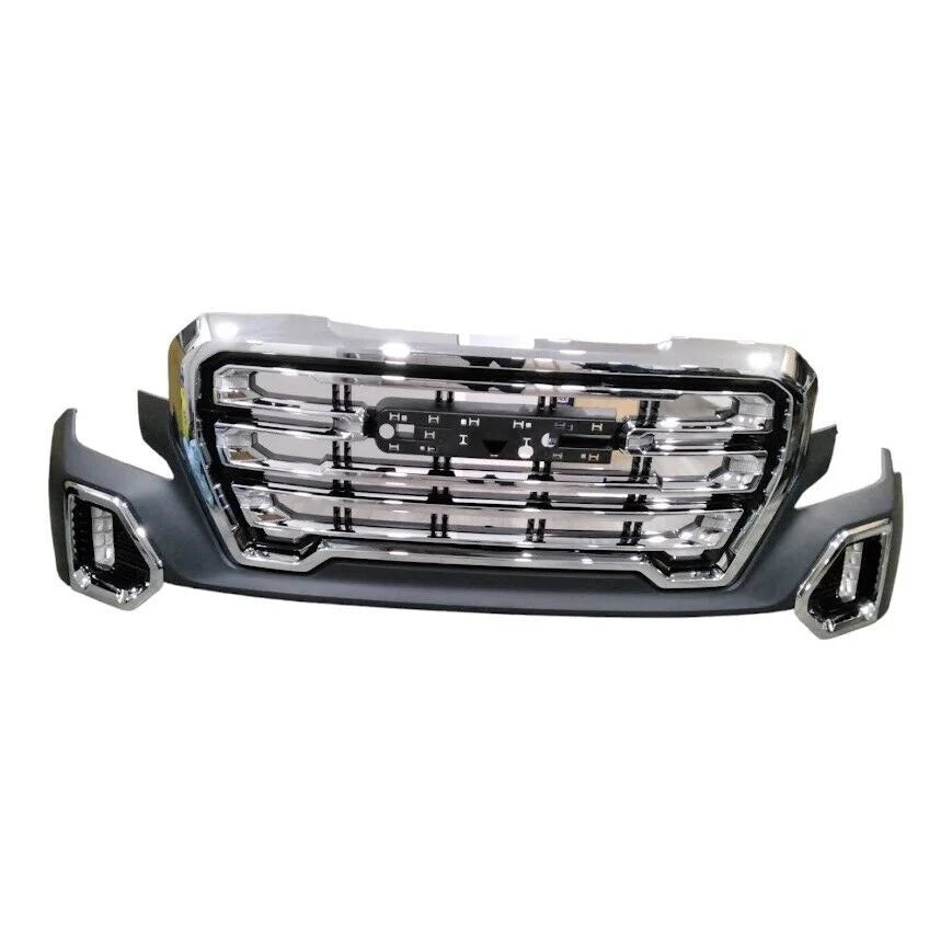 Fit 2019-2022 GMC Sierra 1500 Front Bumper Full Kit Assembly