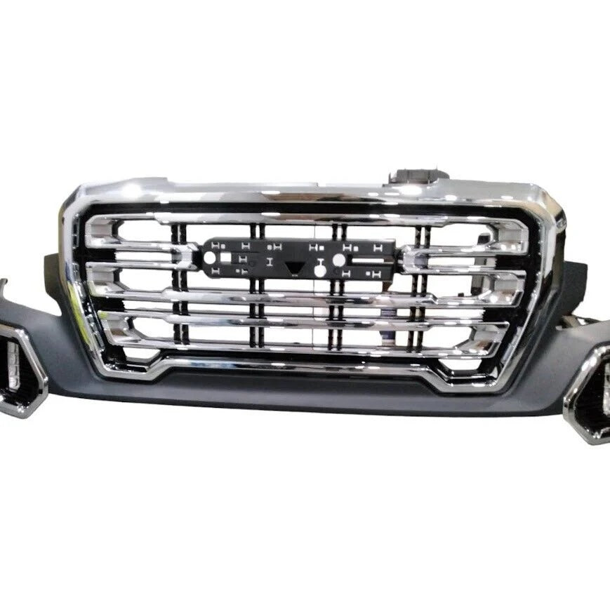 Fit 2019-2022 GMC Sierra 1500 Front Bumper Full Kit Assembly
