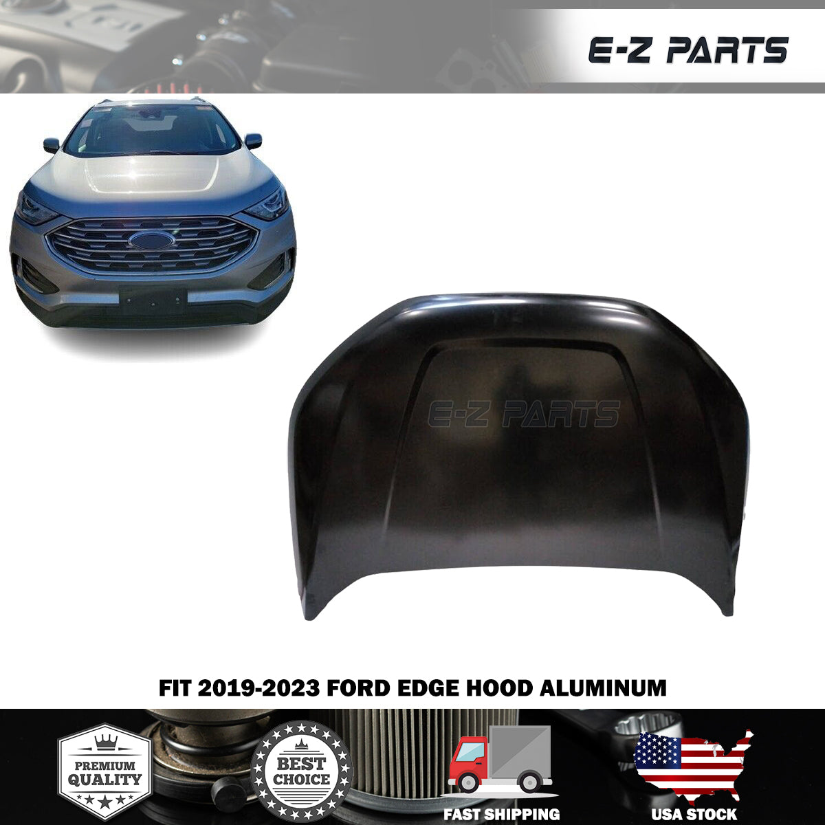 Fit 2019-2023 Ford Edge Hood Aluminum