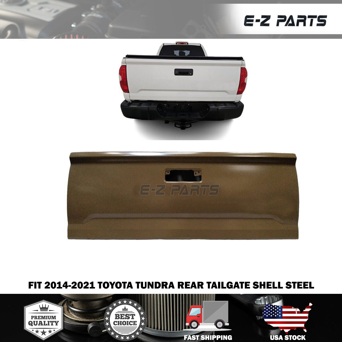 Fit 2014-2021 Toyota Tundra Rear Tailgate Shell Steel