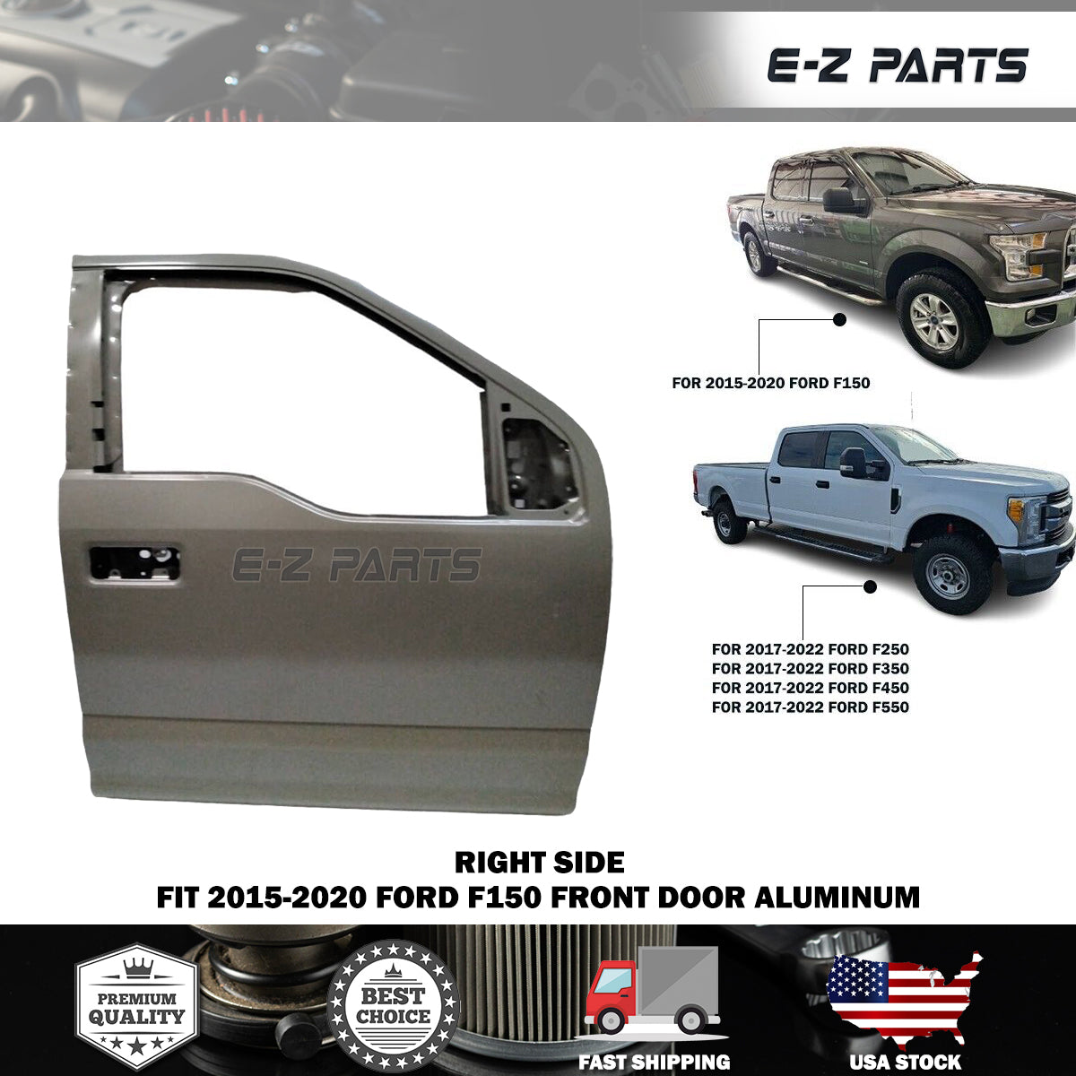 Fit 2015-2020 Ford F150 Front Right Door Passenger Side RH