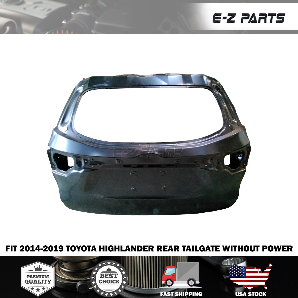 Fit 2014-2019 Toyota Highlander Rear Tailgate Without Power