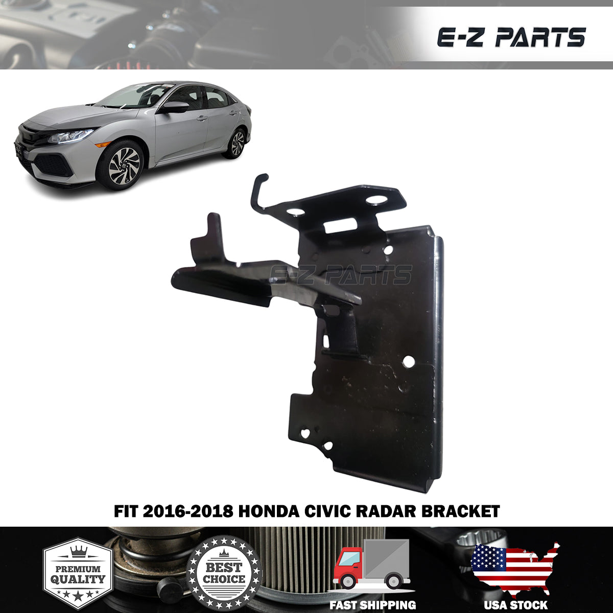 Fit 2016-2018 Honda Civic Radar Bracket
