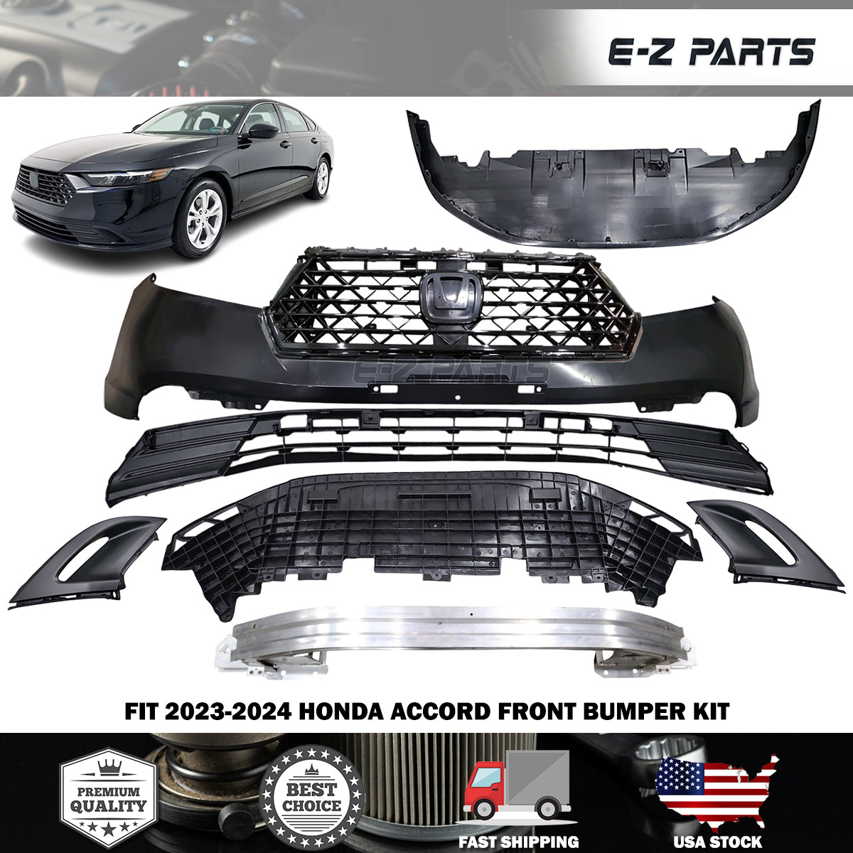 Fit 2023-2024 Honda Accord Front Bumper Kit