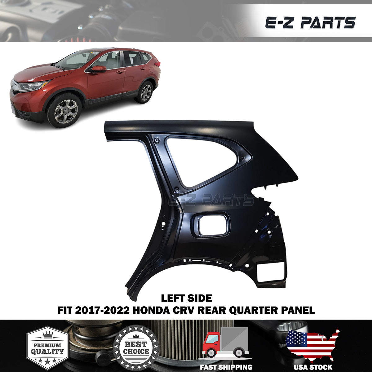 Fit 2017-2022 Honda CRV Left Rear Quarter Panel