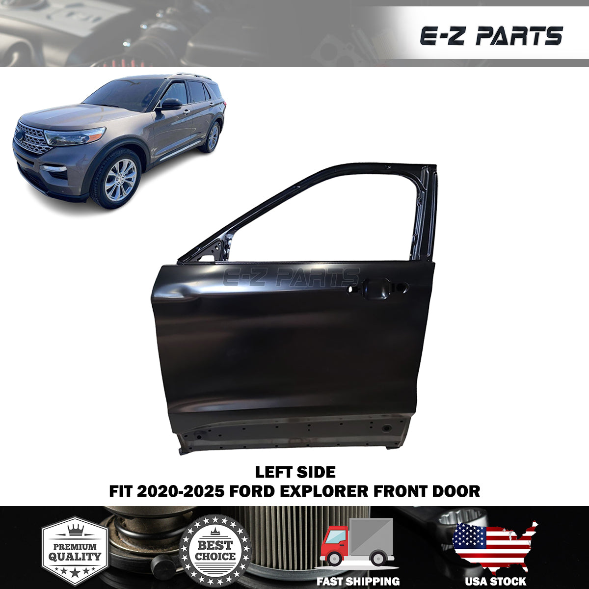Fit 2020-2025 Ford Explorer Left Front Door Driver Side LH