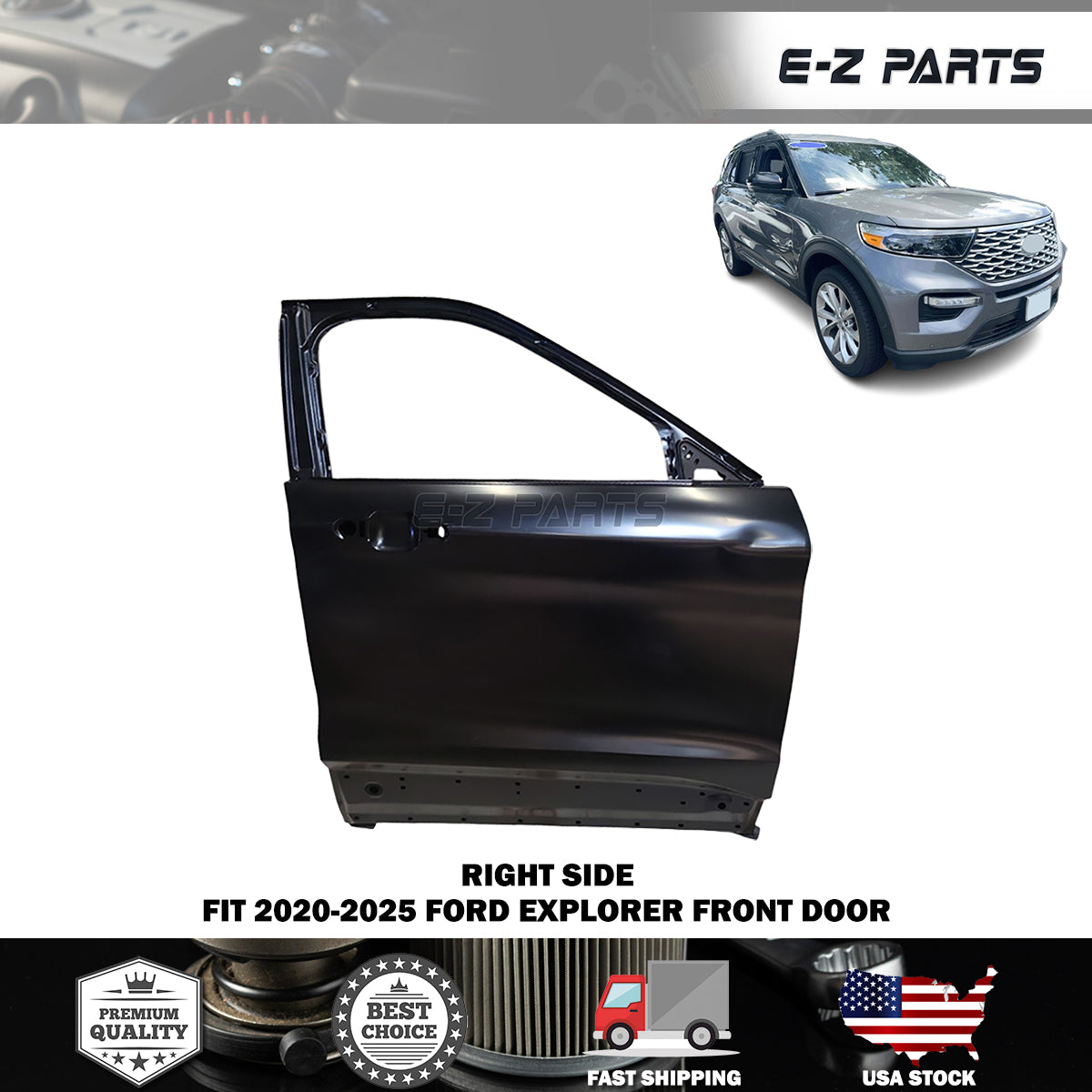Fit 2020-2025 Ford Explorer Right Front Door Passenger Side RH