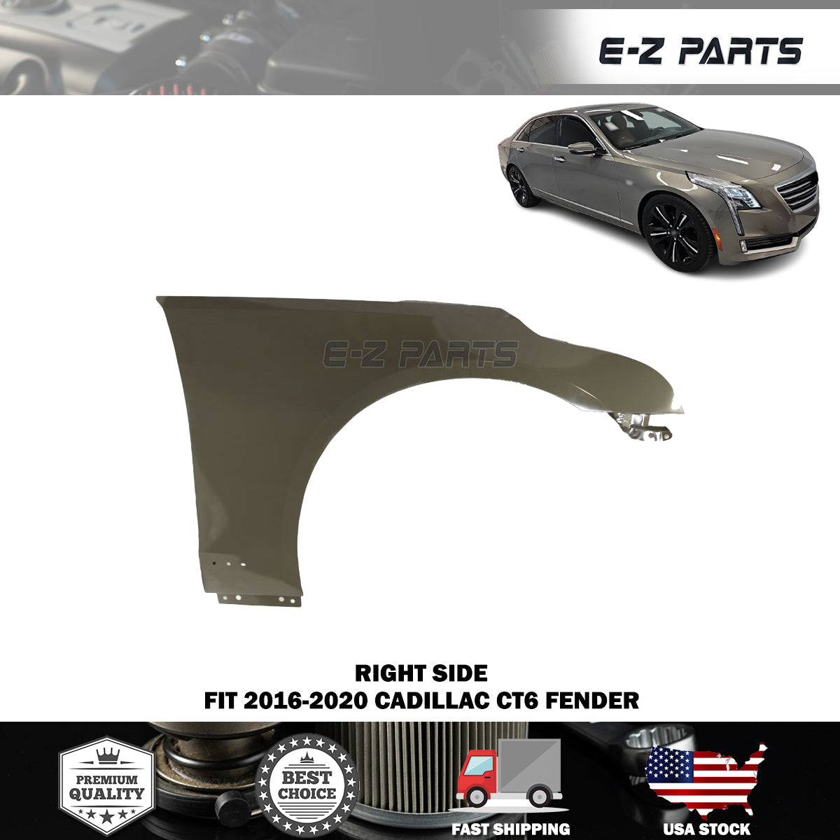 Fit 2016-2020 Cadillac CT6 Fender Right Side RH