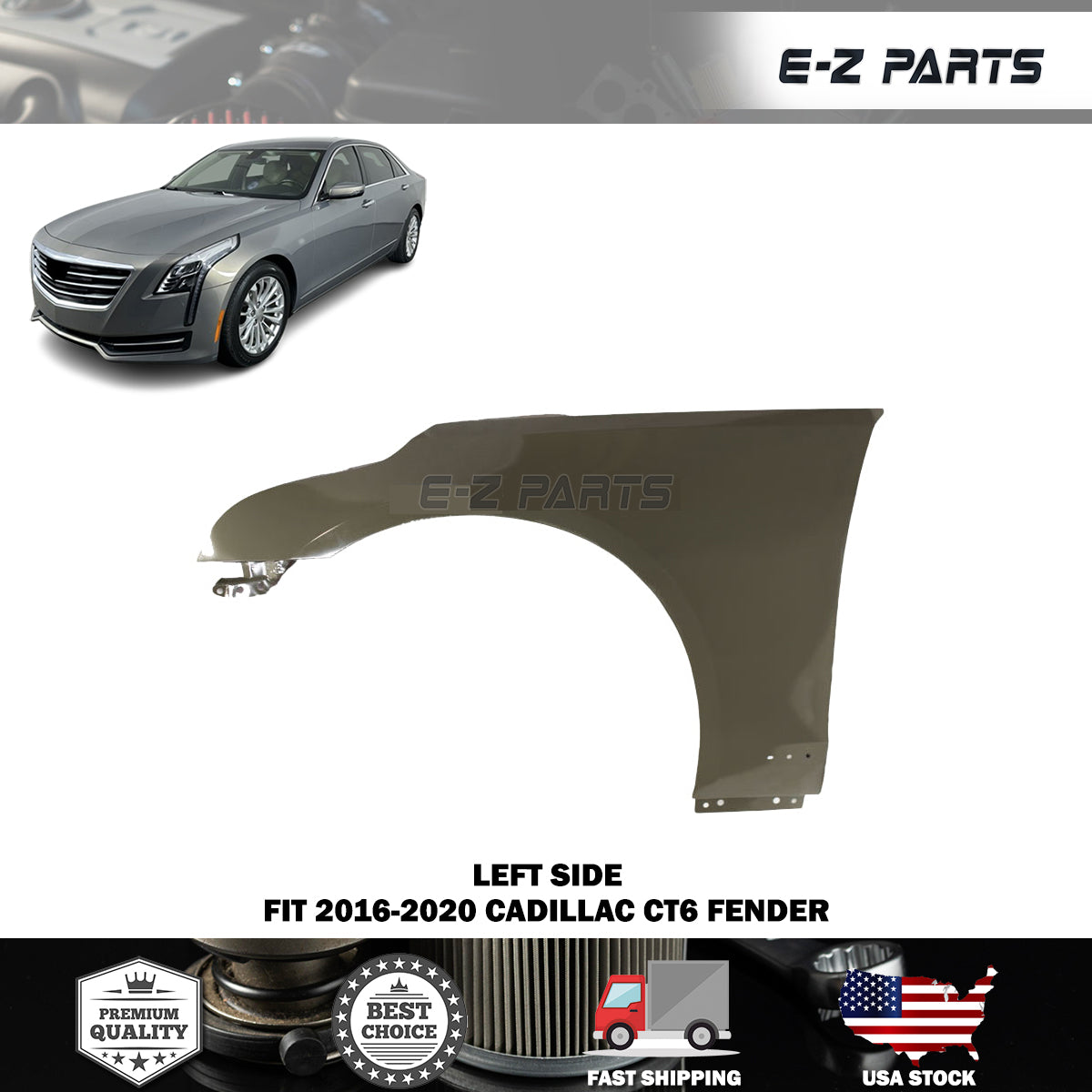 Fit 2016-2020 Cadillac CT6 Fender Left Side LH