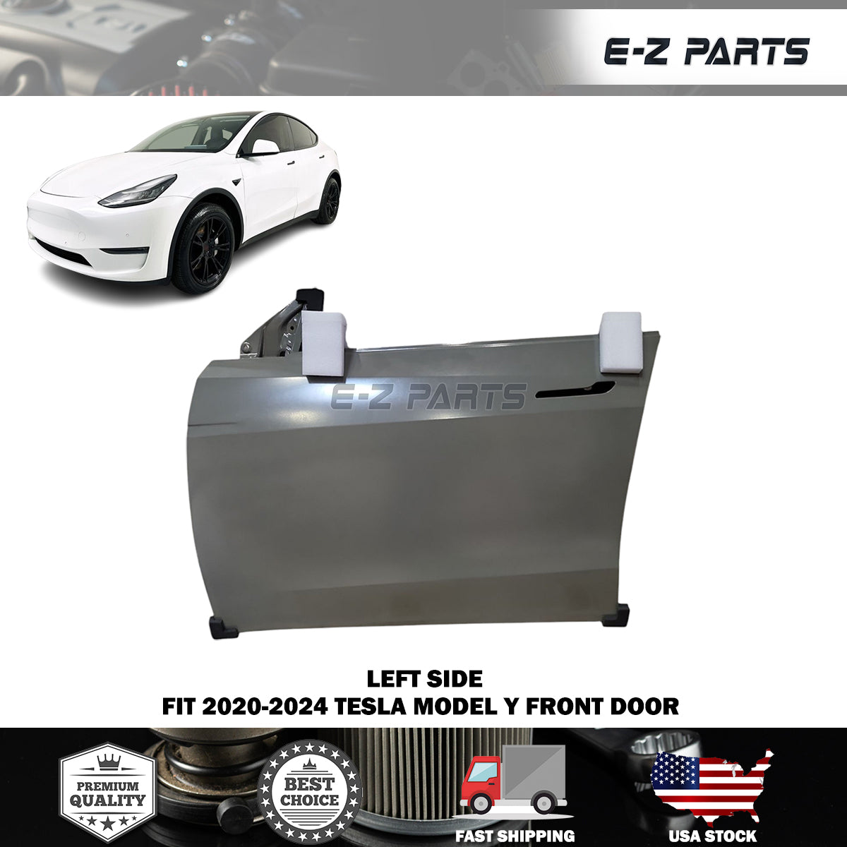 Fit 2020-2024 Tesla Model Y Left Front Door Driver Side LH