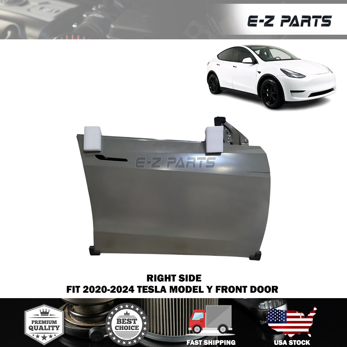 Fit 2020-2024 Tesla Model Y Right Front Door Passenger Side RH