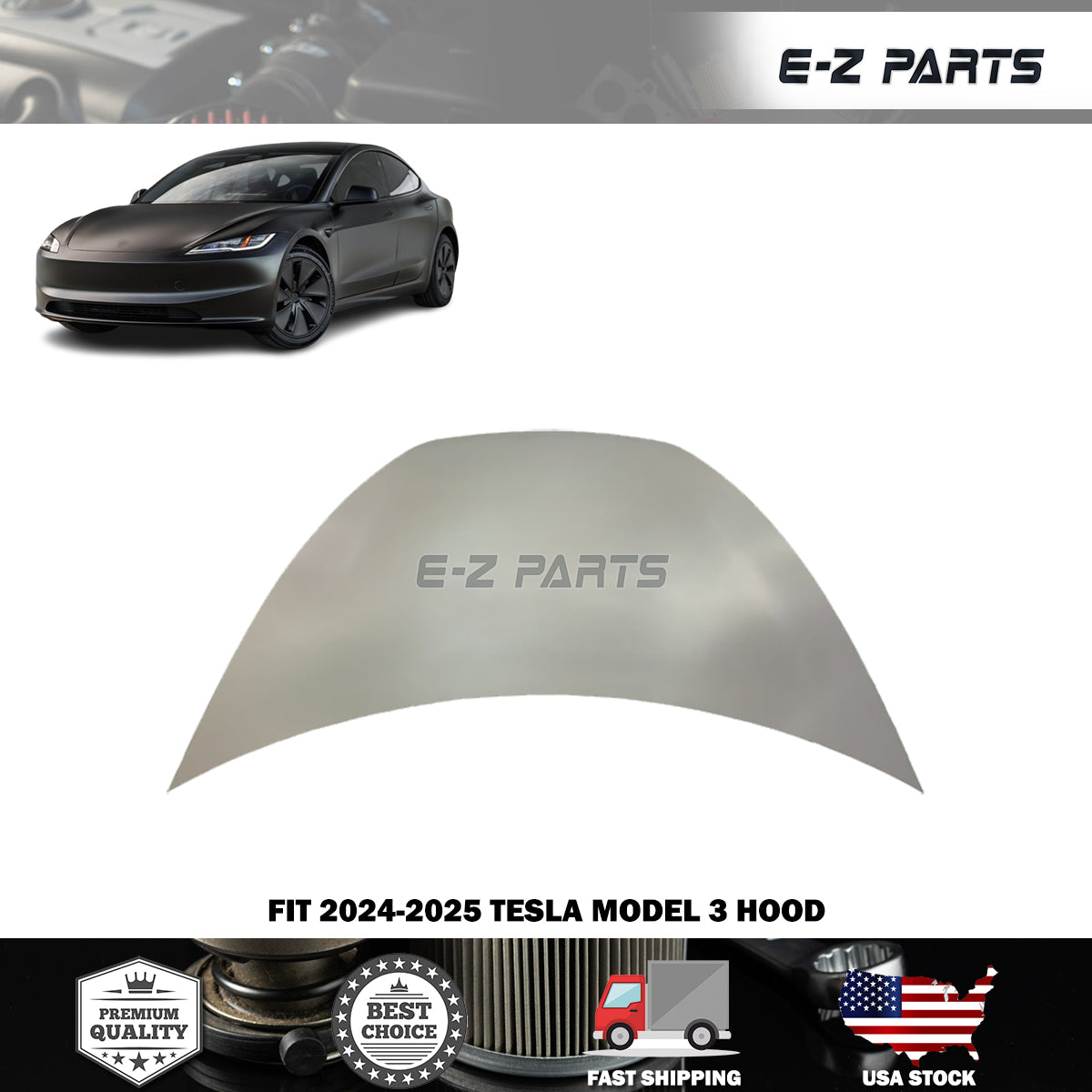 Fit 2024-2025 Tesla Model 3 Hood