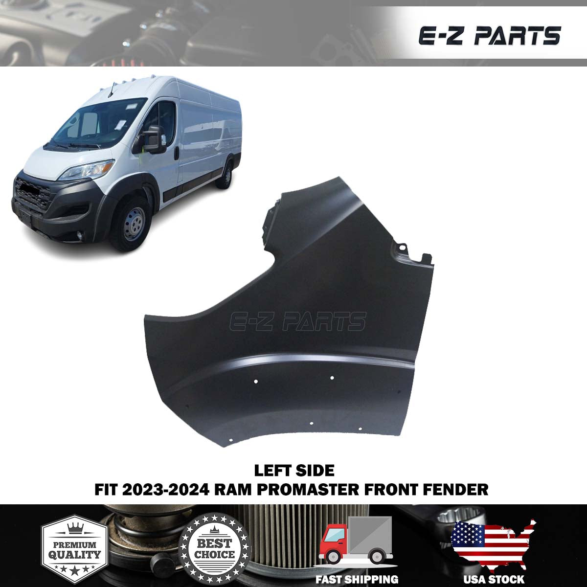 Fit 2023-2024 RAM Promaster Left Fender Driver Side LH