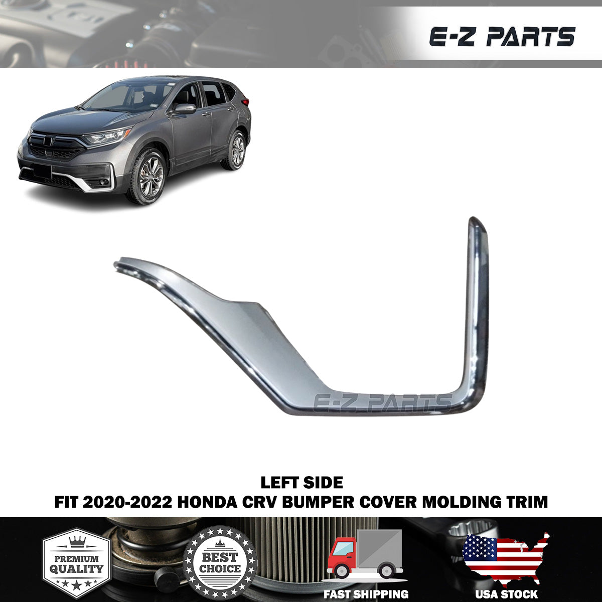 Fit 2020-2022 Honda CRV Bumper Cover Molding Trim Left LH