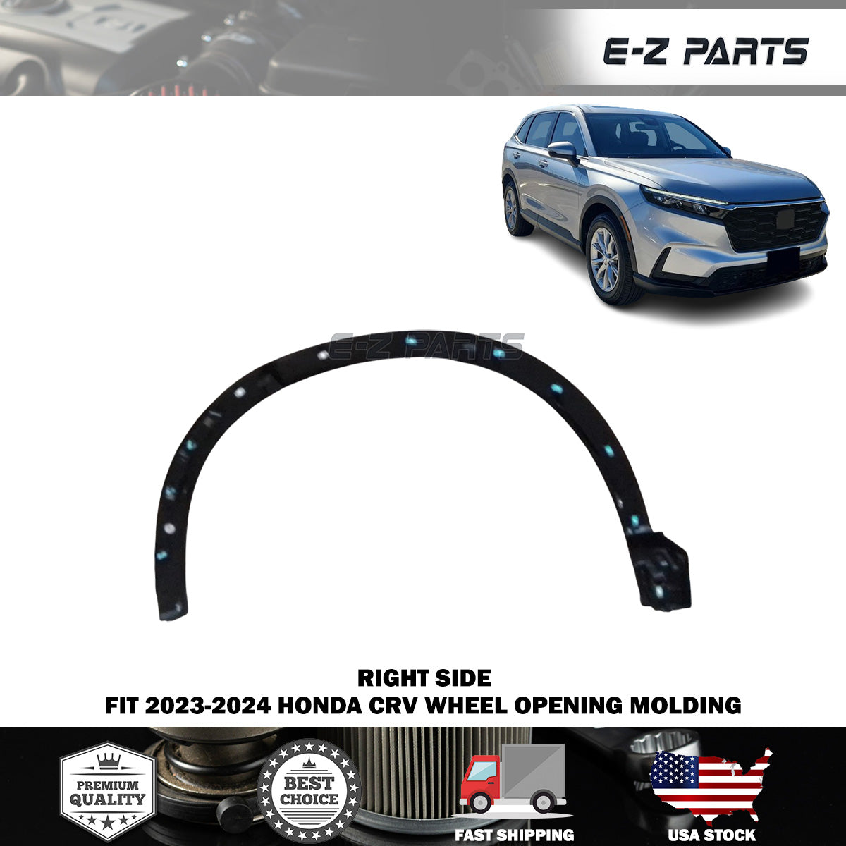 Fit 2023-2024 Honda CRV Right Wheel Opening Molding