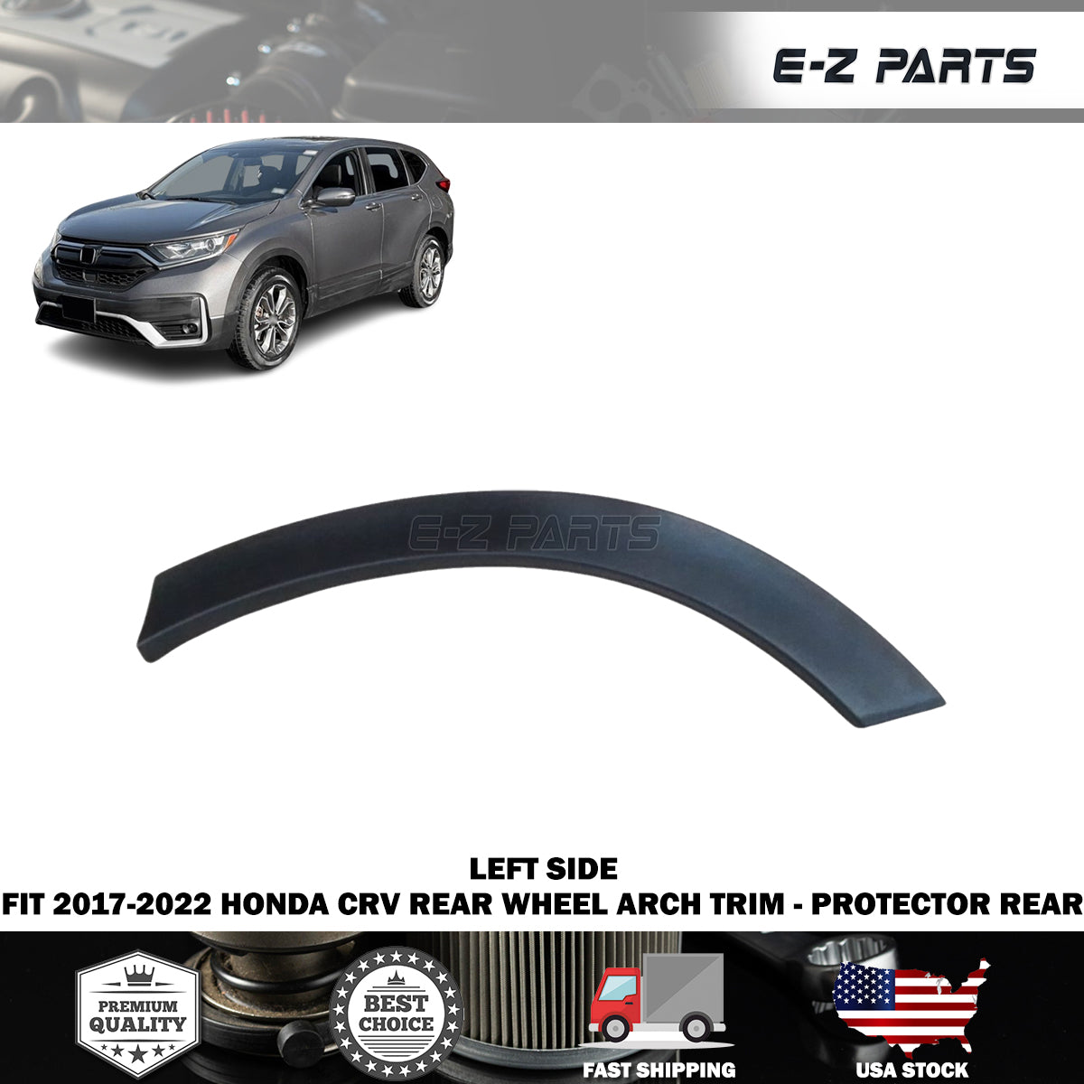 Fit 2017-2022 Honda CRV Left Rear Wheel Arch Trim - Protector Rear