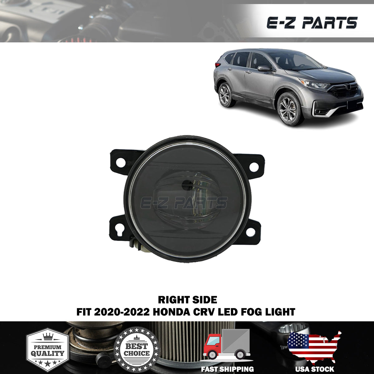 Fit 2020-2022 Honda CRV Right LED Fog Light Passenger Side RH