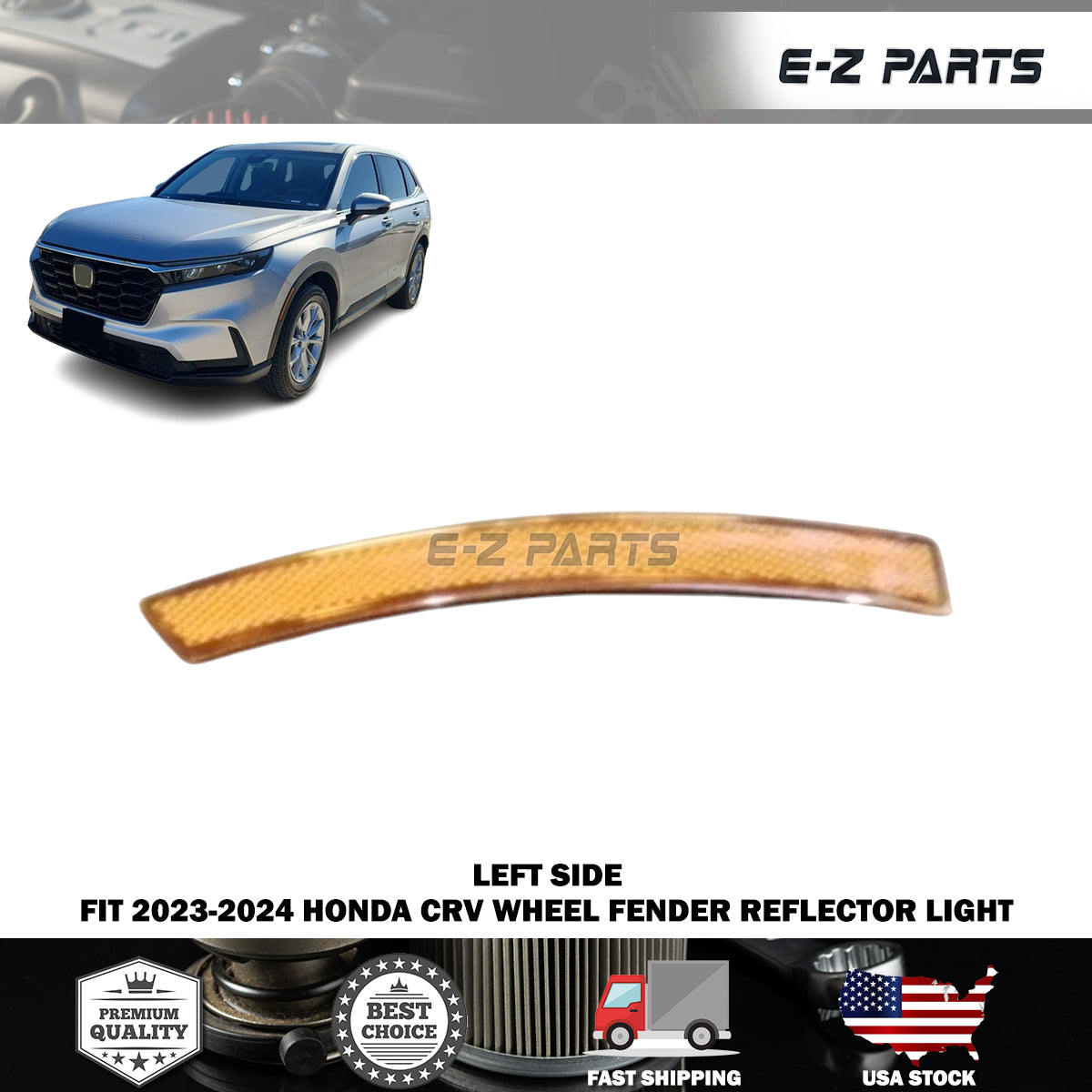 Fit 2023-2024 Honda CRV Left Side Wheel Fender Reflector Light