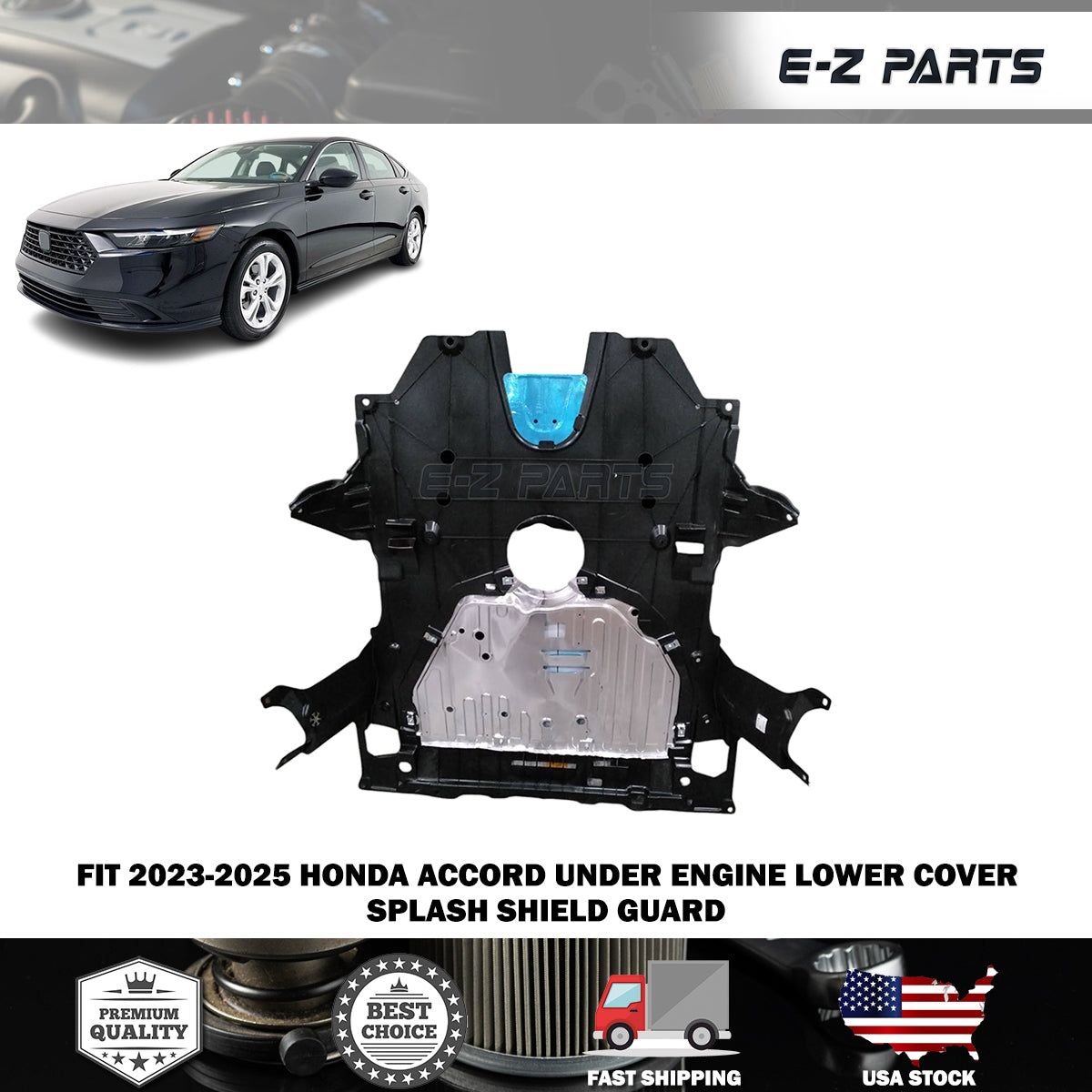 Fit 2023-2025 Honda Accord Under Engine Lower Cover Splash Shield Guard
