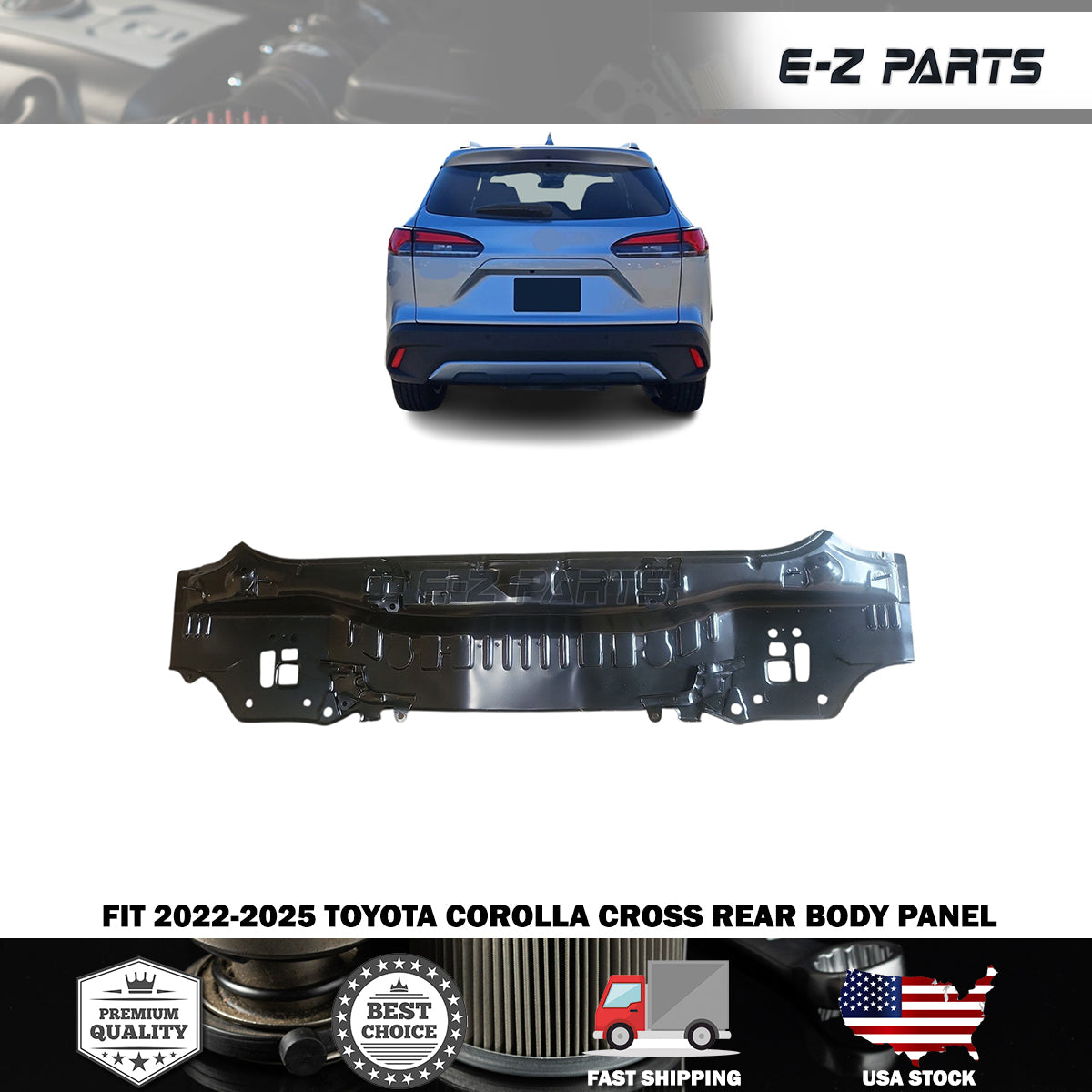 Fit 2022-2025 Toyota Corolla Cross Rear Body Panel