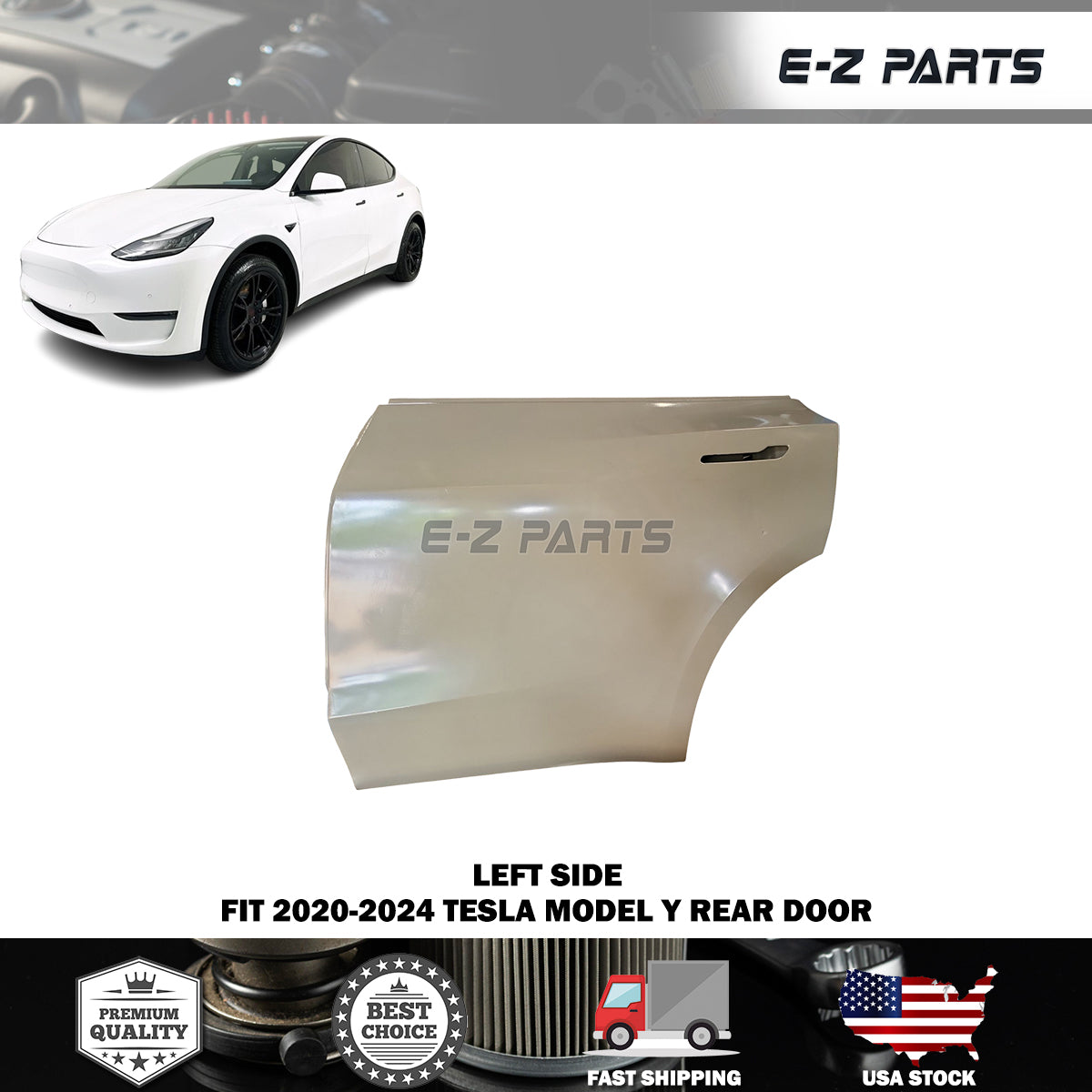 Fit 2020-2024 Tesla Model Y Left Rear Door Driver Side LH