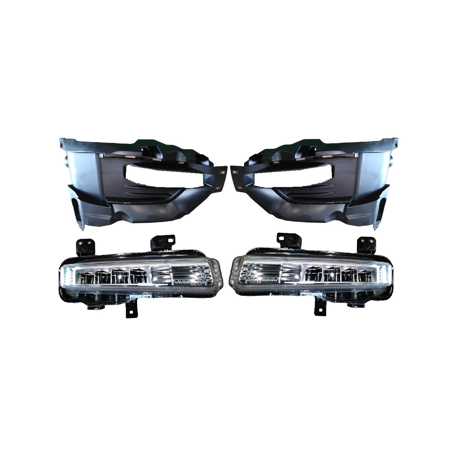 Fit 2020-2024 Ford Explorer Bumper kit with Grille and Fog Lights and Covers