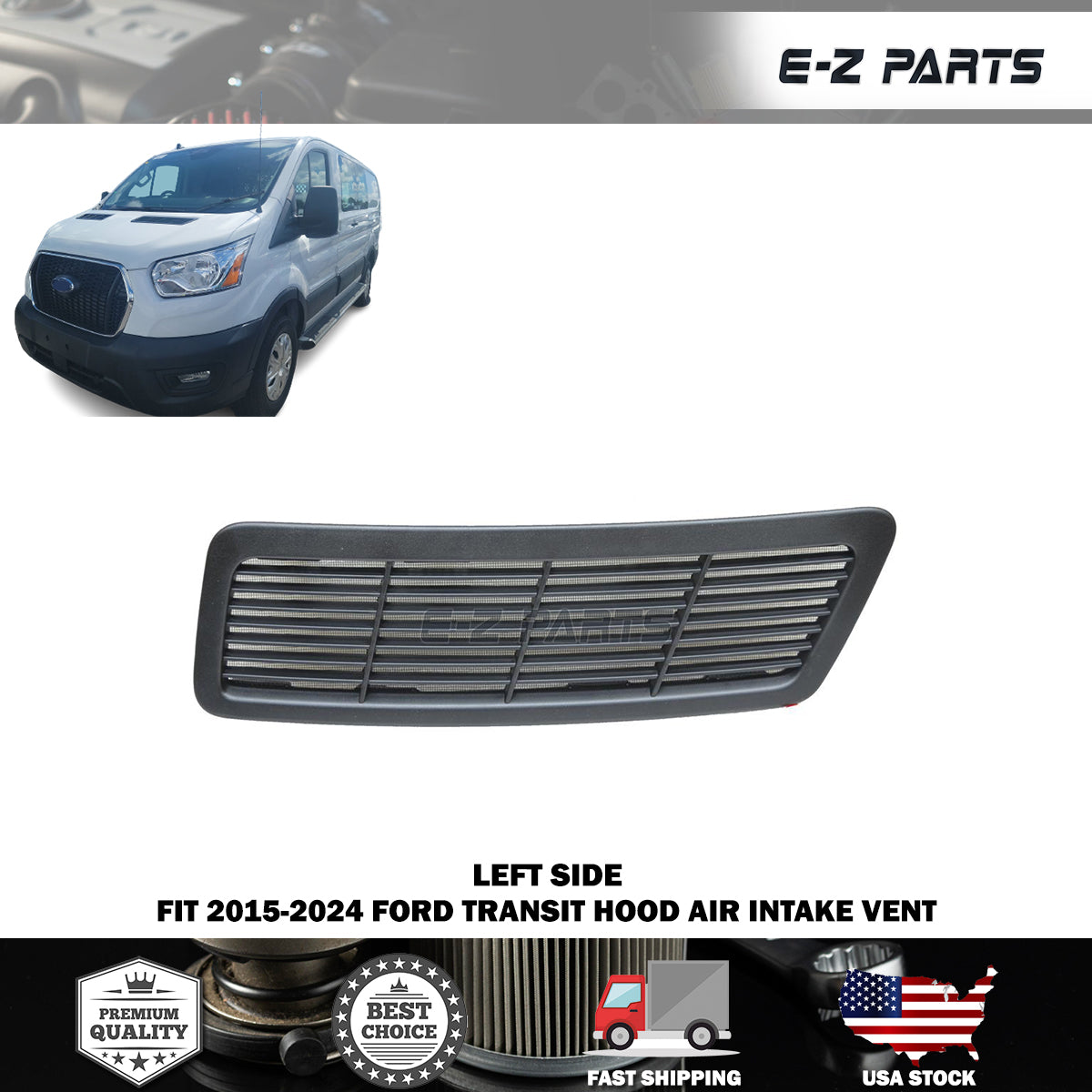 Fit 2015-2024 Ford Transit Hood Air Intake Vent Left Driver Side
