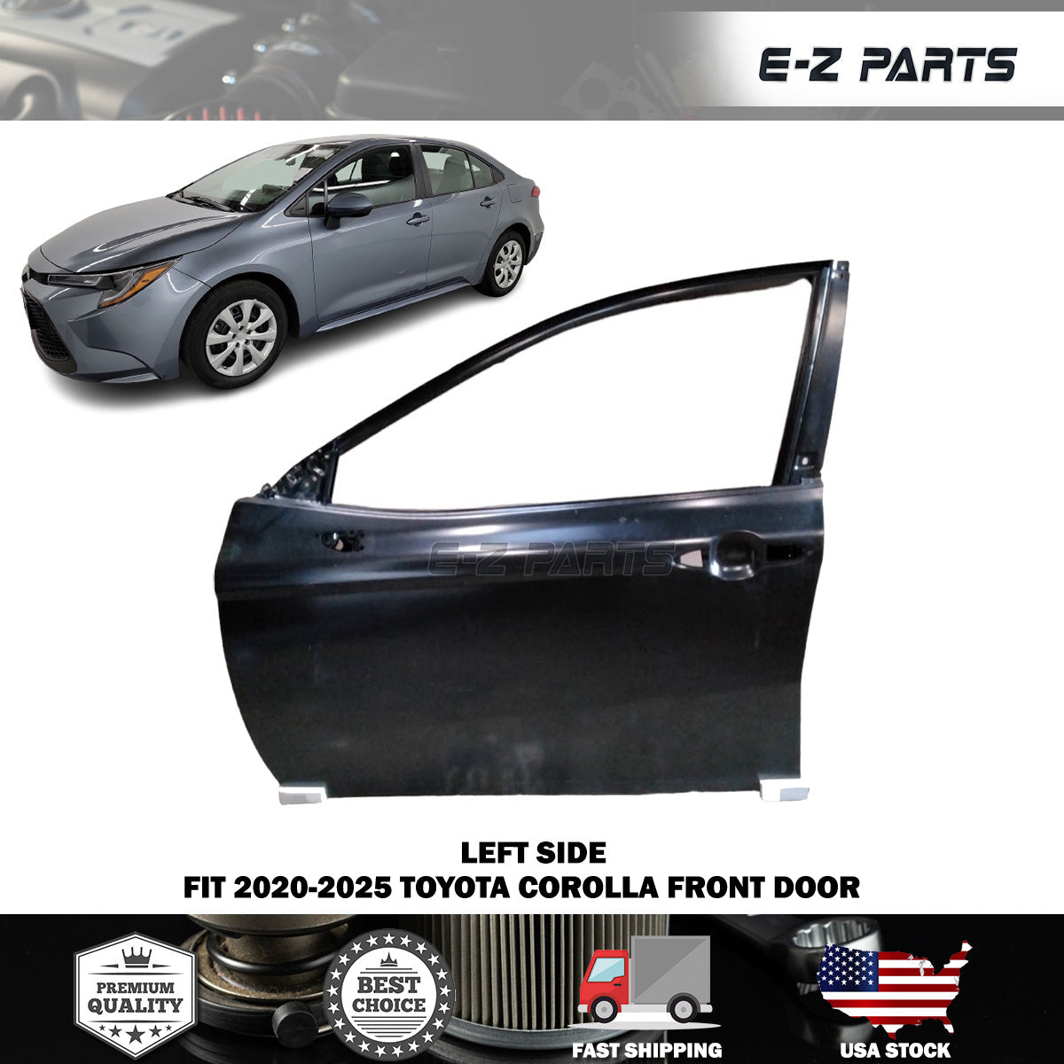 Fit 2020-2025 Toyota Corolla Left Front Door Sedan Driver Side LH