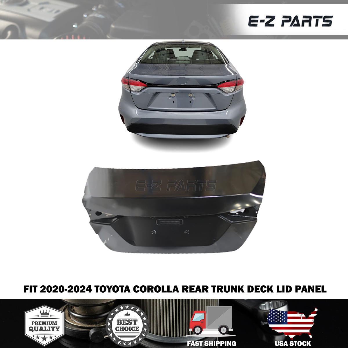 For 2020-2024 Toyota Corolla Rear Trunk Deck Lid Panel