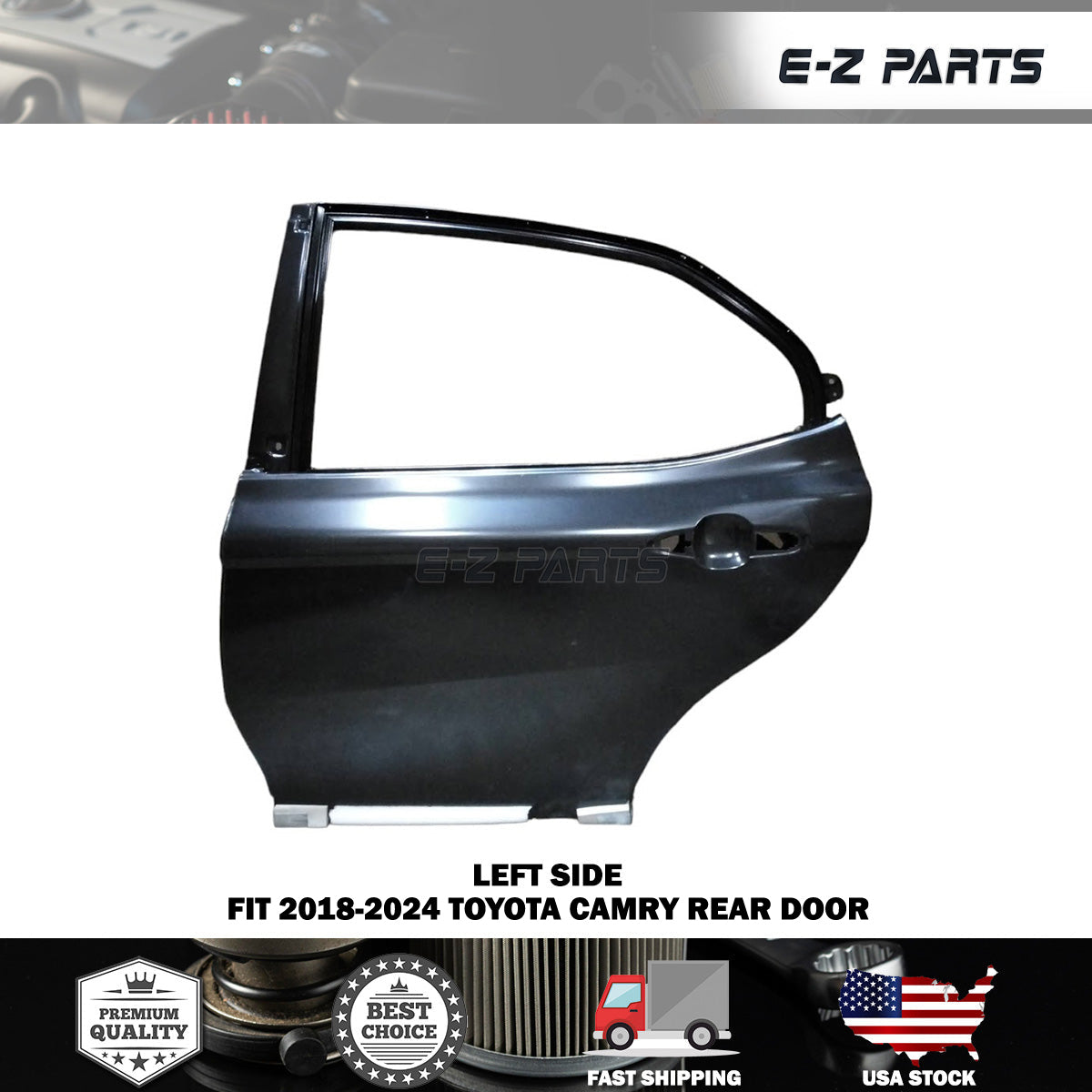 Fit 2018-2024 Toyota Camry Left Rear Door Driver Side LH