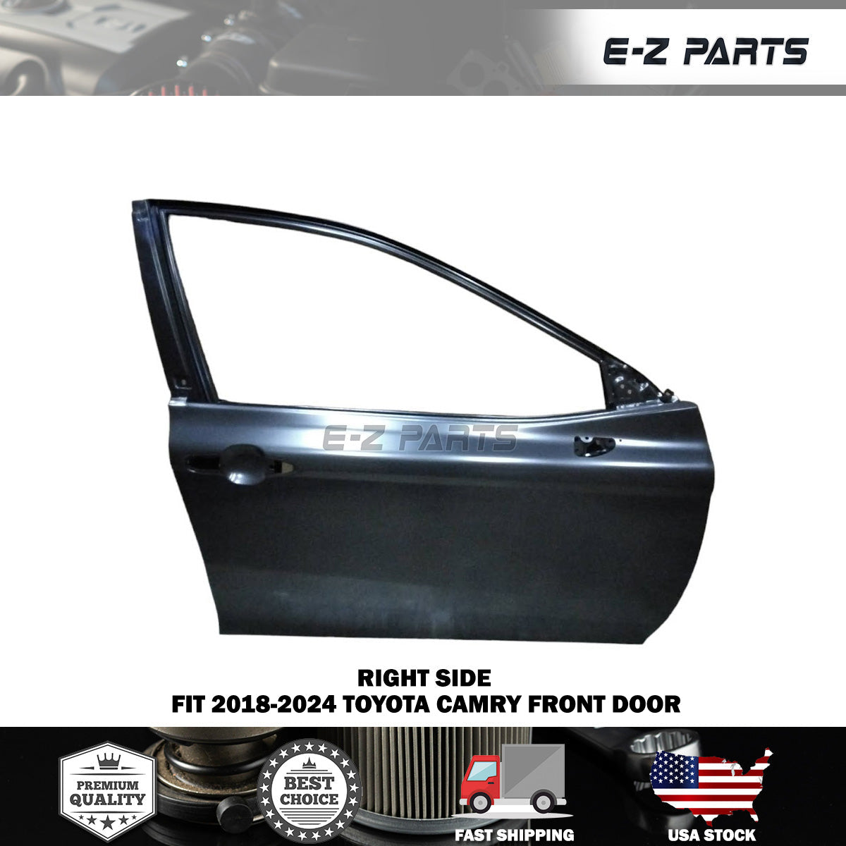 Fit 2018-2024 Toyota Camry Right Front Door Passenger Side RH