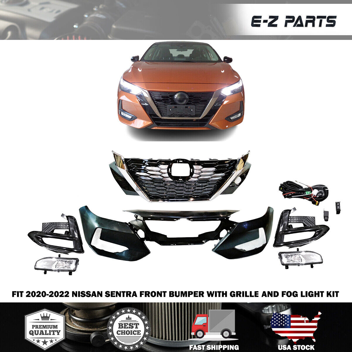 Fit 2020-2023 Nissan Sentra Front Bumper Kit