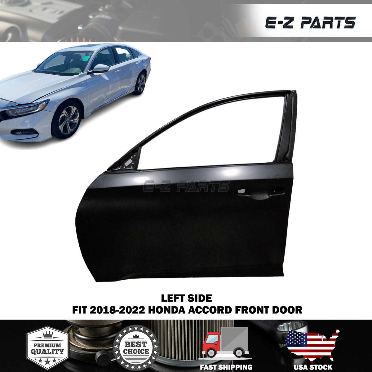 Fit 2018-2022 Honda Accord Left Front Door Driver Side LH