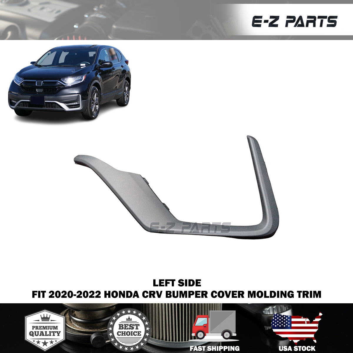Fit 2020-2022 Honda CRV Bumper Cover Molding Trim Left LH
